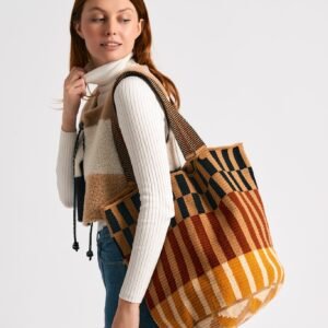 Large Wayuu-style tote bag, handmade by the Indigenous Wayuu community of Colombia